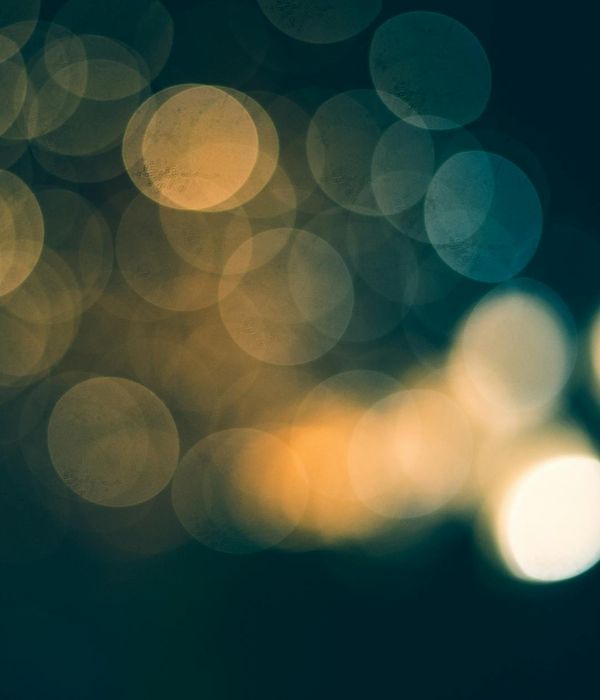 Abstract green glowing circles representing focus and calm